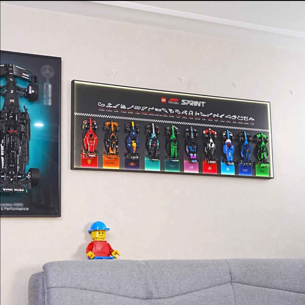 Speed Champions 2026 Display Frame – Dark or Bright Edition | Includes 10 Racing Cars